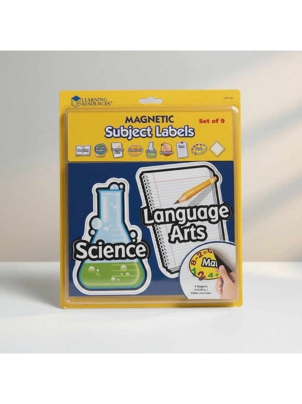 Learning Resources Magnetic Subject Labels - Set of 9 - Science & Language Arts